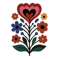 Folk Heart Floral